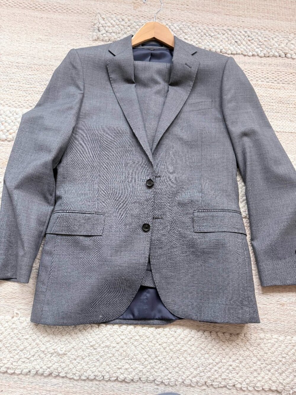 J. crew jcrew 38R, 32/32 Four Season Wool Slim Fit Ludlow Suit Grey
